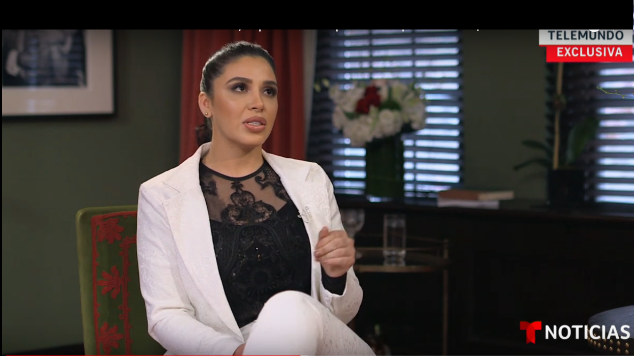 emma coronel da la cara y habla de su experiencia durante el proceso legal de joaquin el chapo guzman Telemundo video