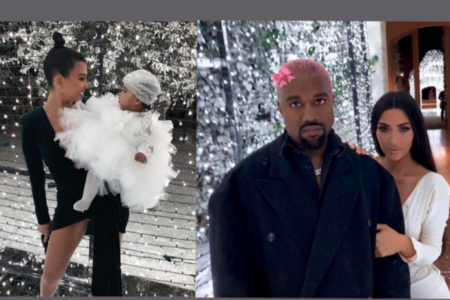 Kim Kardashian y Kanye West brindaron lujosa celebración navideña