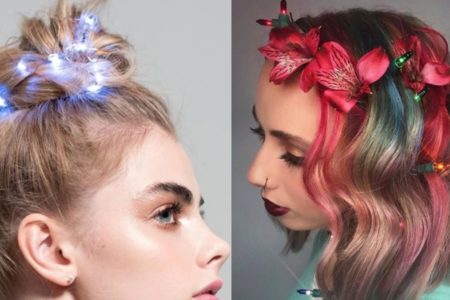 Luces navideñas en el cabello, la tendencia para Navidad